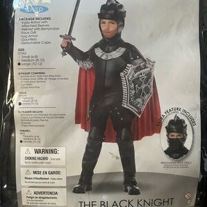 Black Knight Kids Costume worn once
